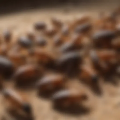 A close-up view of common pests in Oklahoma City, including termites and cockroaches.