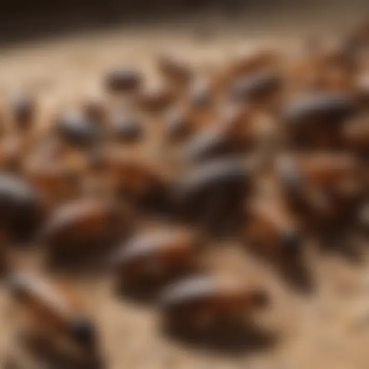 A close-up view of common pests in Oklahoma City, including termites and cockroaches.
