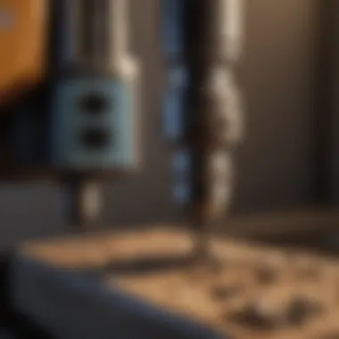 Detailed view of a drilling tool used for pest control