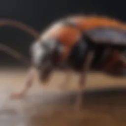Detailed close-up of a common household pest