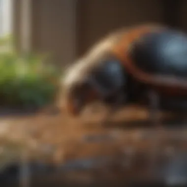 Visual representation of environmental impact due to pests