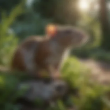 Herbs in the Garden for Pest Control A natural garden setting with herbs known to deter mice and rats.