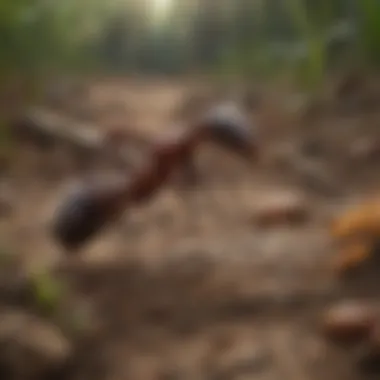 Ant Species and Their Ecological Roles Illustration depicting different ant species and their roles in ecosystems