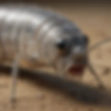 Diagram illustrating the anatomy of a silverfish