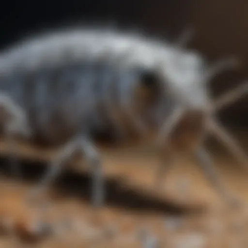 Close-up view of a silverfish in its natural habitat