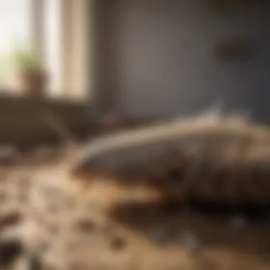 Infestation of silverfish in a home setting