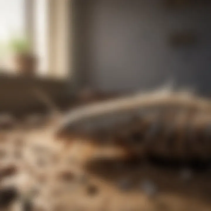 Infestation of silverfish in a home setting