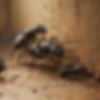 Signs of Carpenter Ant Infestation Signs of carpenter ant infestation, including wood shavings and frass