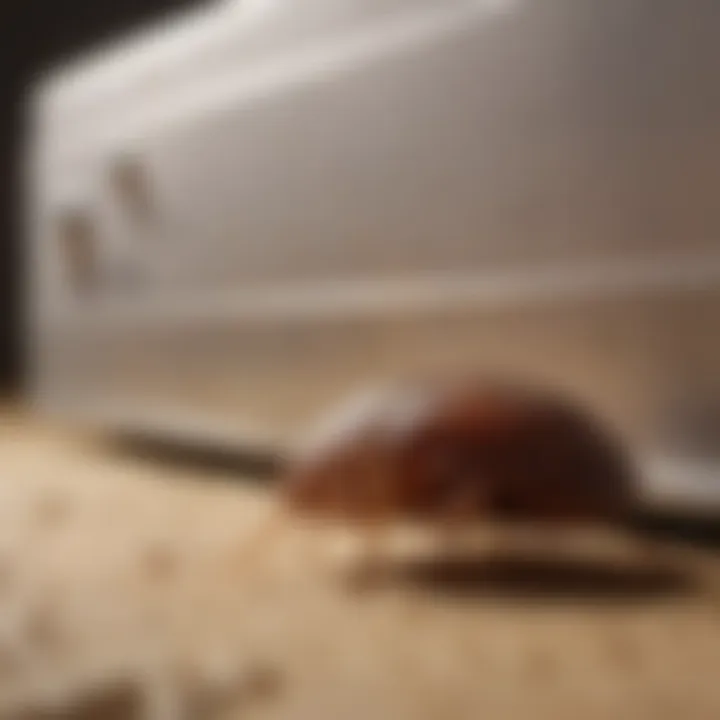 Illustration of a bed bug lifecycle affected by heat treatment