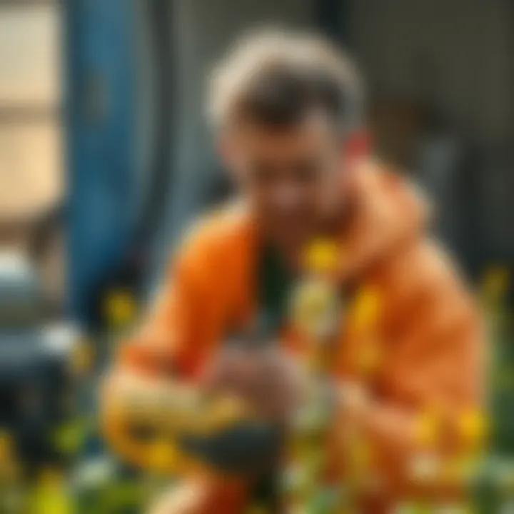 Engaging in DIY Pest Management A person engaging in DIY pest management techniques.