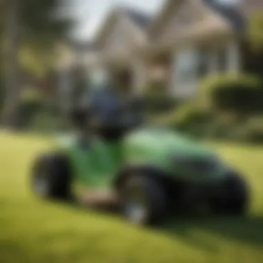 TruGreen lawn care treatment in progress