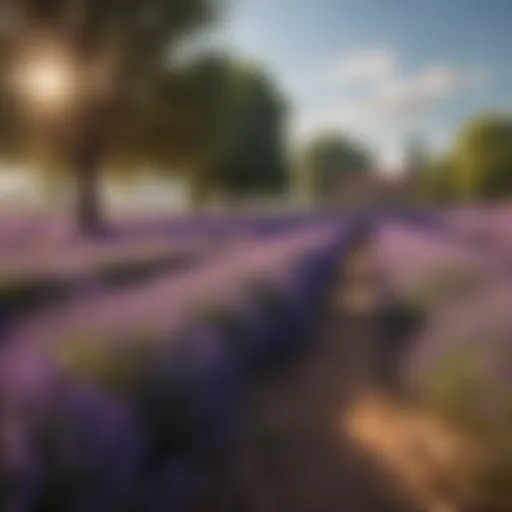 Lavender fields showcasing vibrant blooms