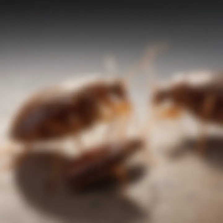 Comparison image showing bed bug nymph and adult