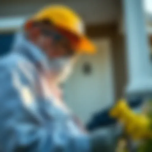 Inspection by Western Exterminator Pest control technician inspecting a property